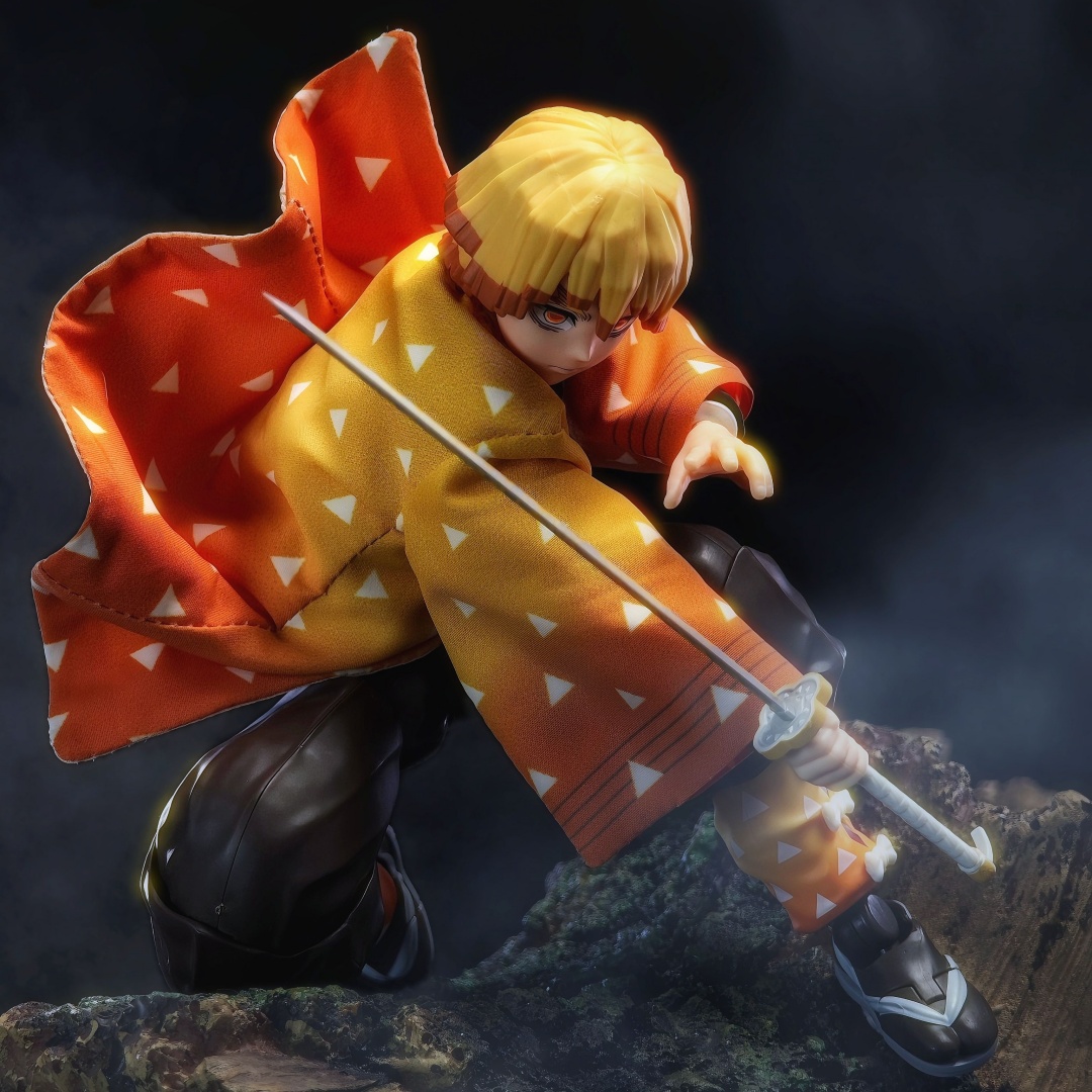 Demon Slayer Haori - 악마 슬레이어 Shf 애니메이션 수제 아가츠마