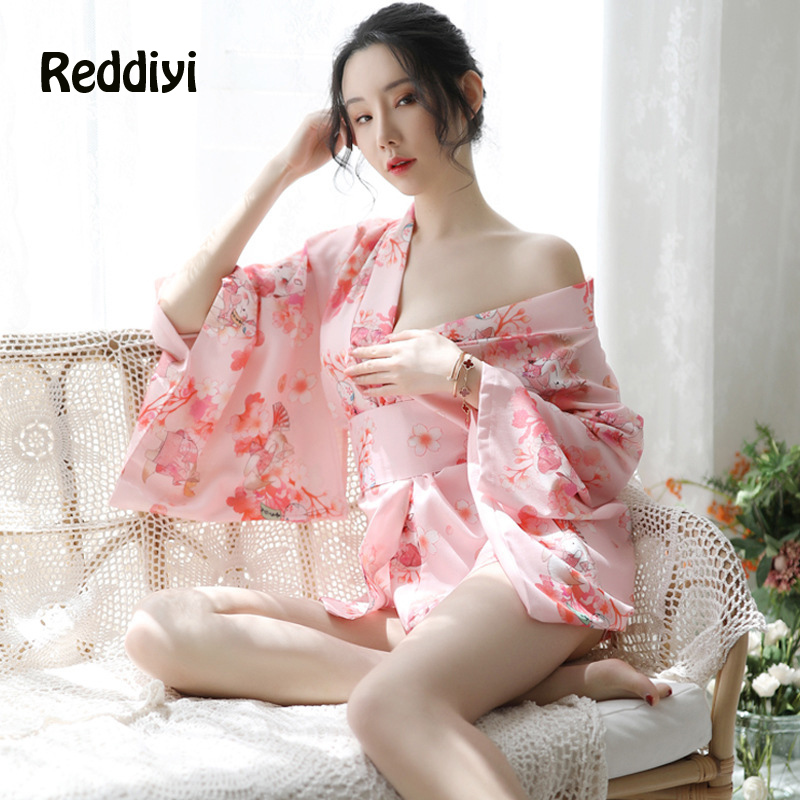 Demon Slayer Haori - 사쿠라 소녀 기모노 드레스 일본식 유카타