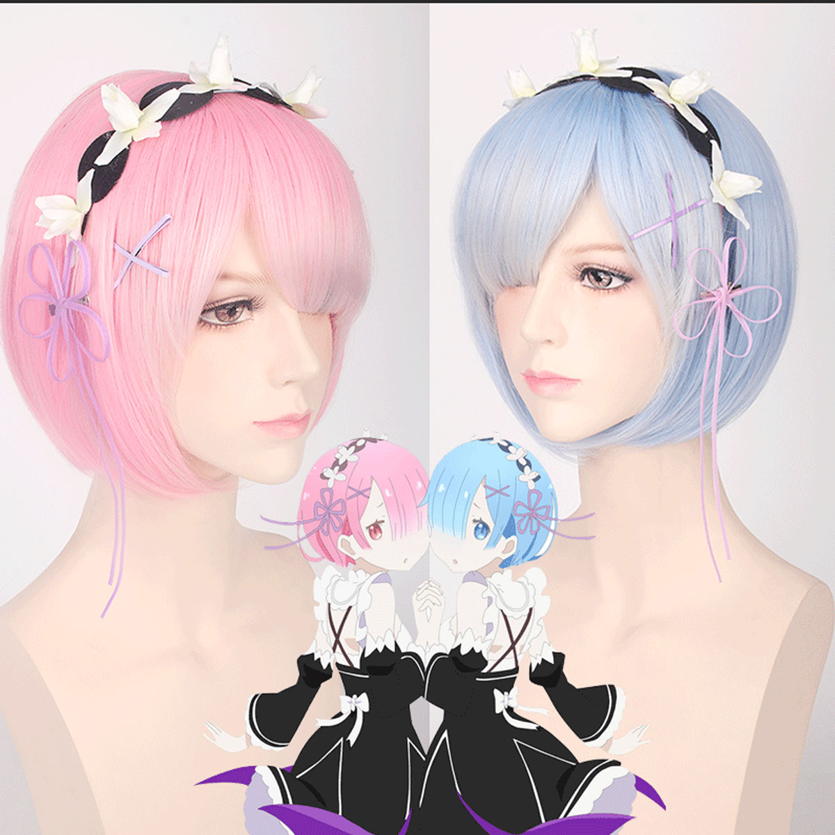 Cosplay Duo Anime - 다른 세계에서 처음부터 시작하는 램 렘