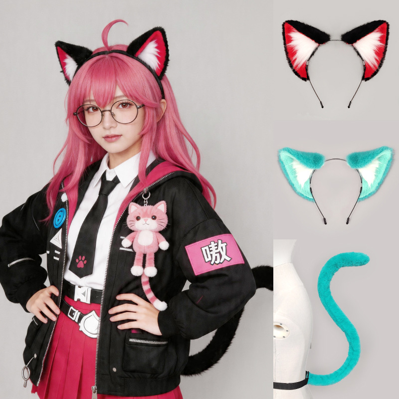 Cosplay Anime Expo - 수제 나날리 민트 고양이 귀 머리띠