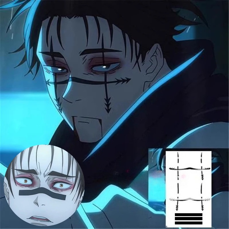 Anime Cosplay Jujutsu - Choso 문신 스티커 애니메이션 Jujutsu Kaisen