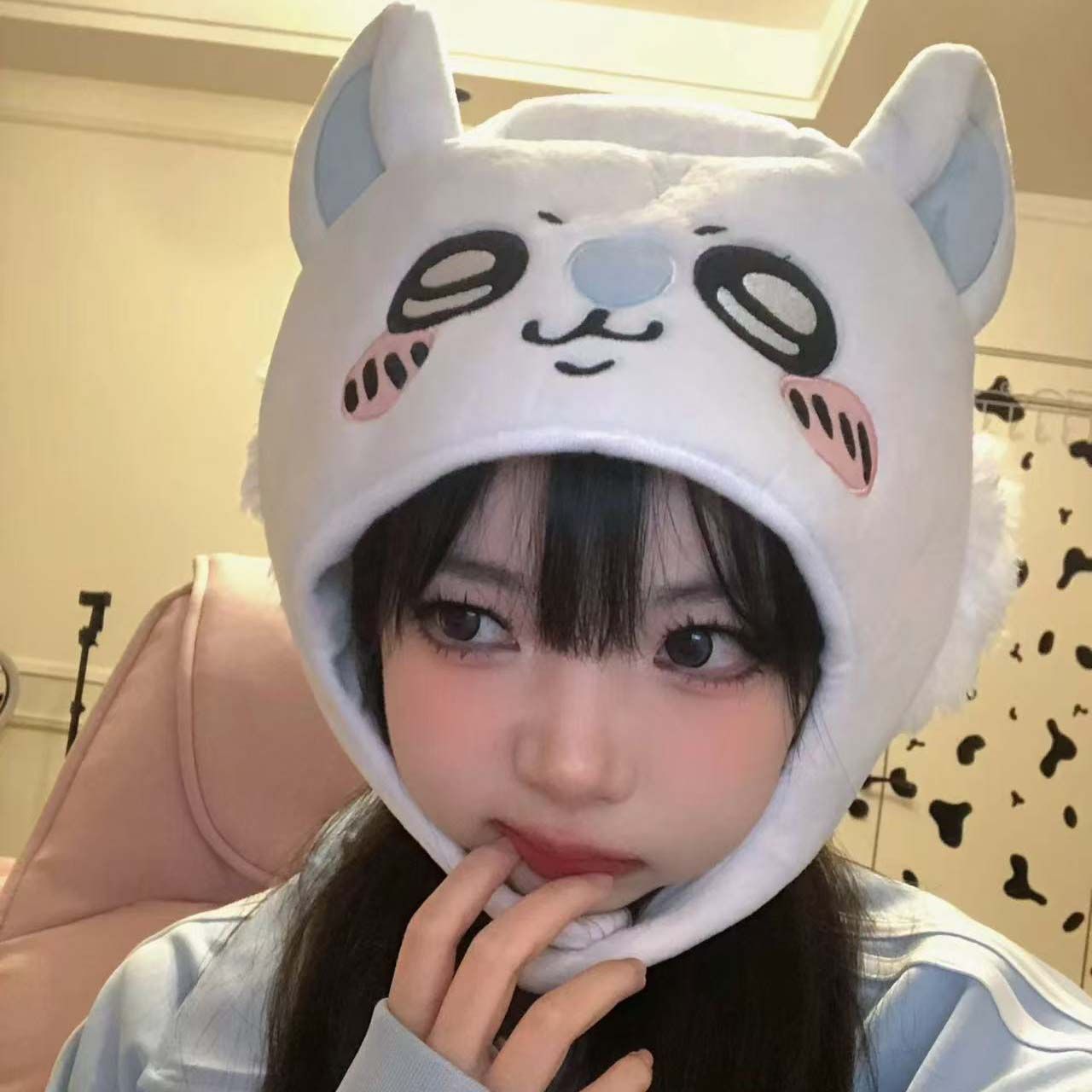 치이카와 하치와레 우사기 모자, 귀여운 만화 캐릭터 코 - Anime Cosplay Girl Photo 리뷰 및 가격