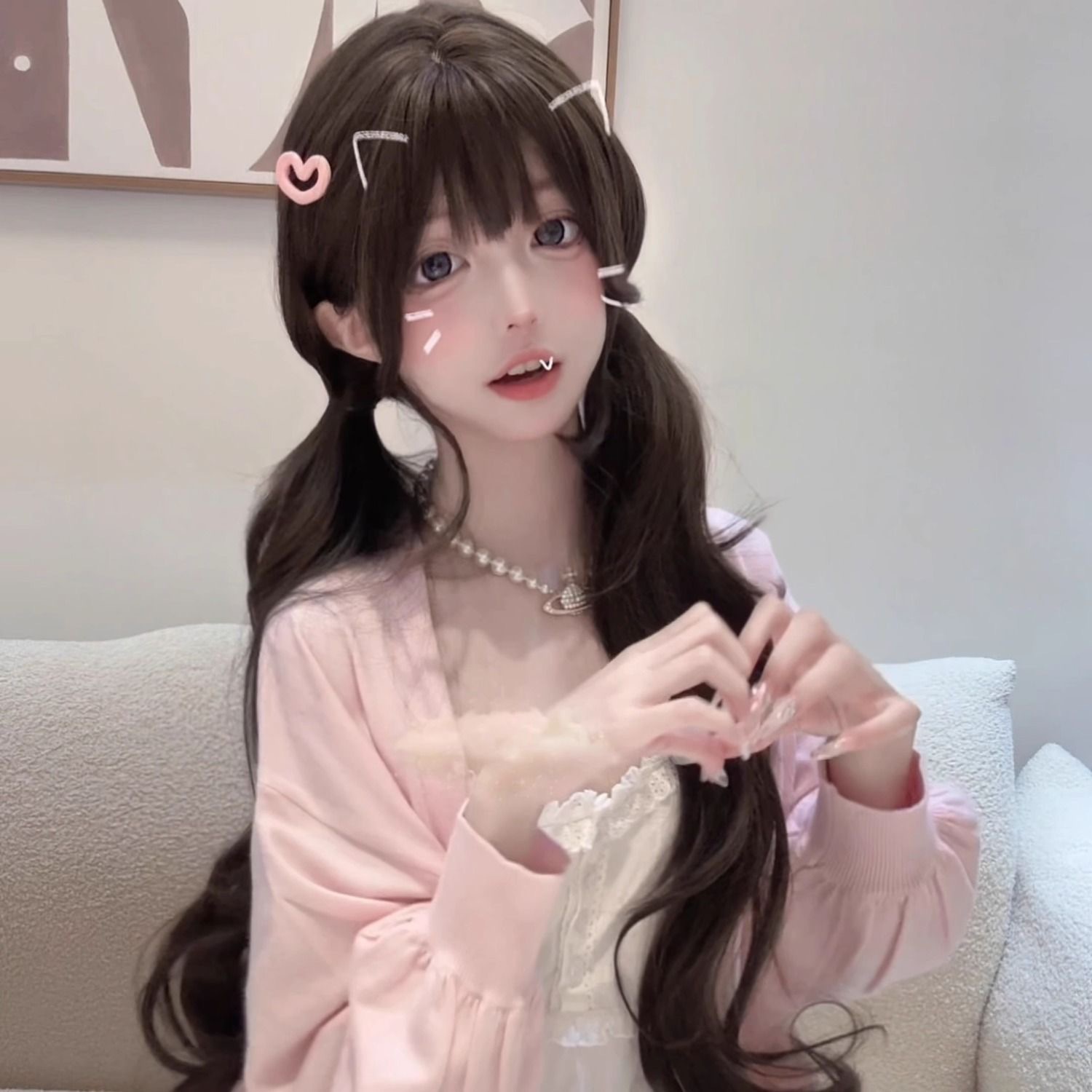 75cm 합성 긴 웨이브 로리타 코스프레 가발(여아용) - Anime Cosplay Girl Photo 리뷰 및 가격