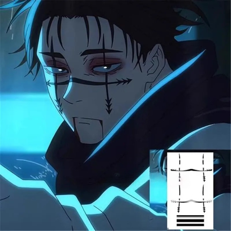 Choso 문신 스티커 애니메이션 Jujutsu Kai - Anime Cosplay Jujutsu 리뷰 및 가격